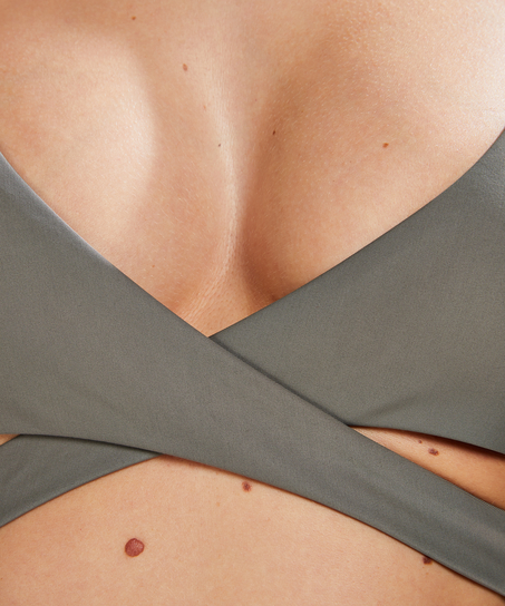 Triangel-Bikini-Oberteil Tribe, Grün