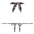 Triangel-Bikinitop mit Animal Print, Schwarz