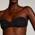 Haut de bikini bandeau Crinkle, Noir