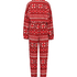 Onesie en flanelle et polaire Fairisle, Rouge