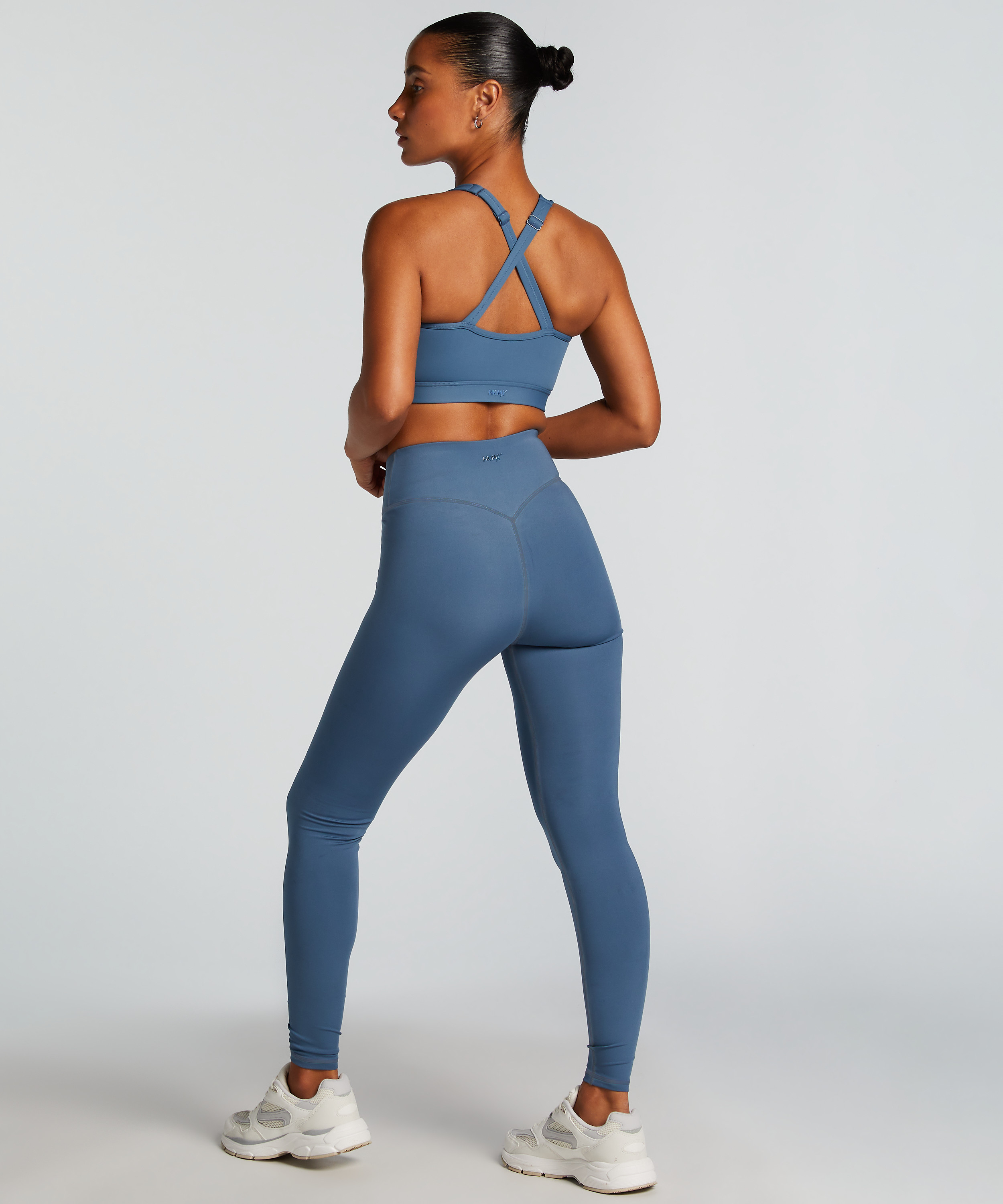 HKMX Gekreuzte High Waist-Leggings, Blau, main