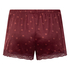 Shorts aus Velours mit Spitze, Lila
