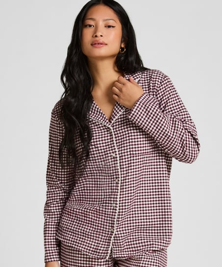 Pyjamatop Flanel Essentials, Lila