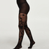 Panty Fishnet Paisley, Schwarz