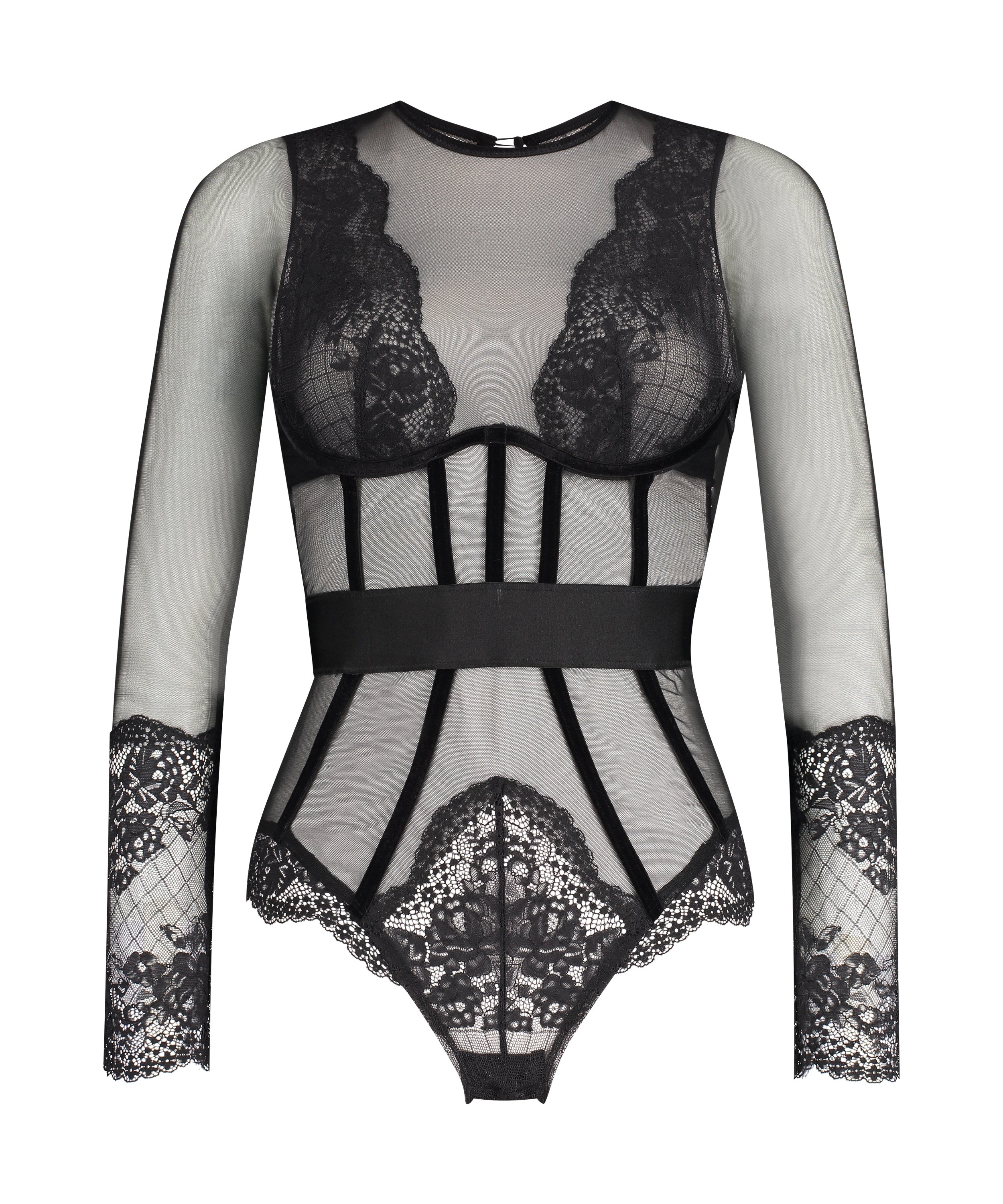 Body &agrave; armatures Priscilla Rebecca Mir, Noir, main