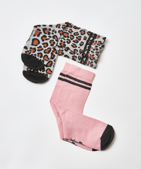 2 Paar Baumwollsocken, Grau