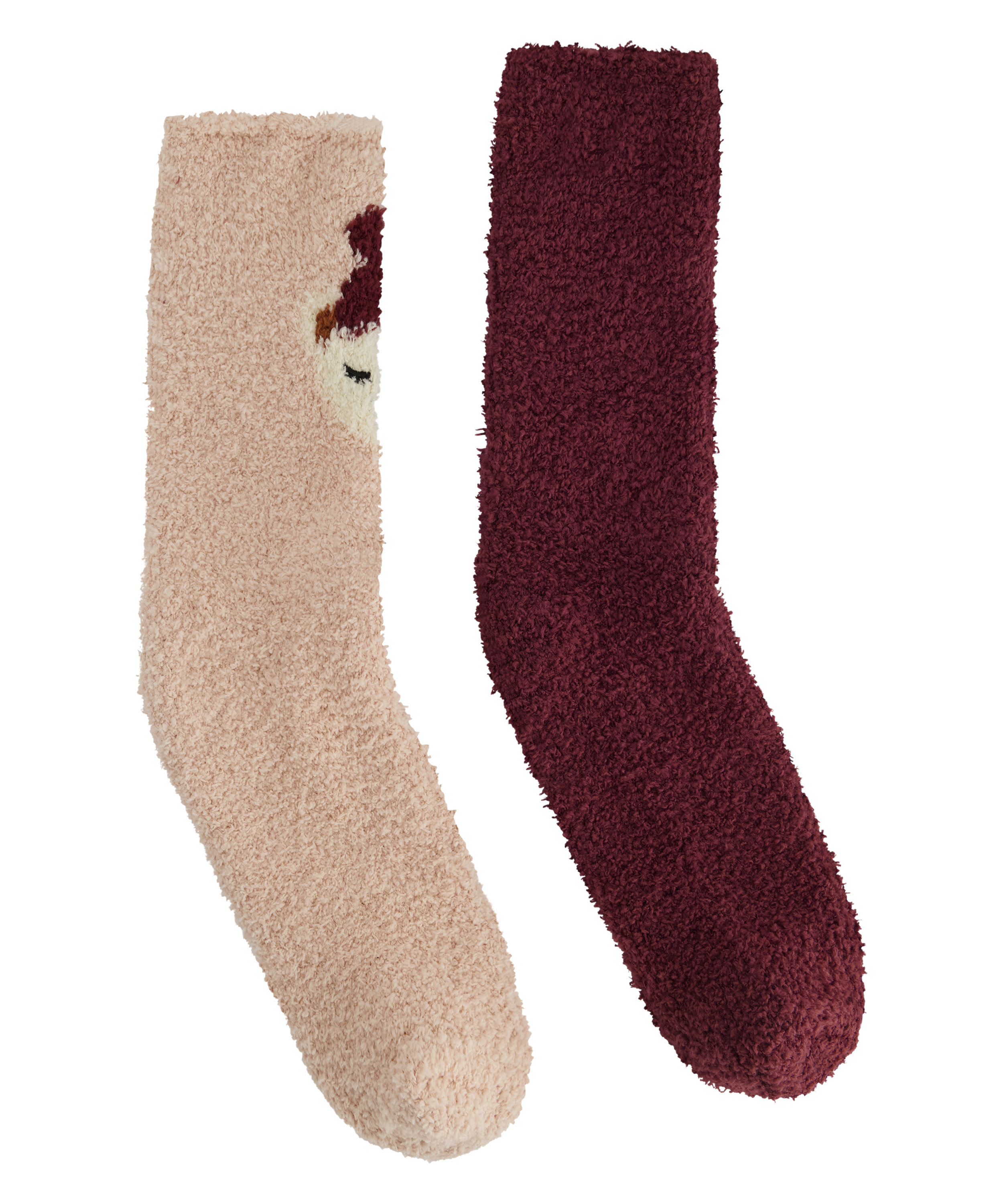 Lot de 2 chaussettes Cosy, Rose, main