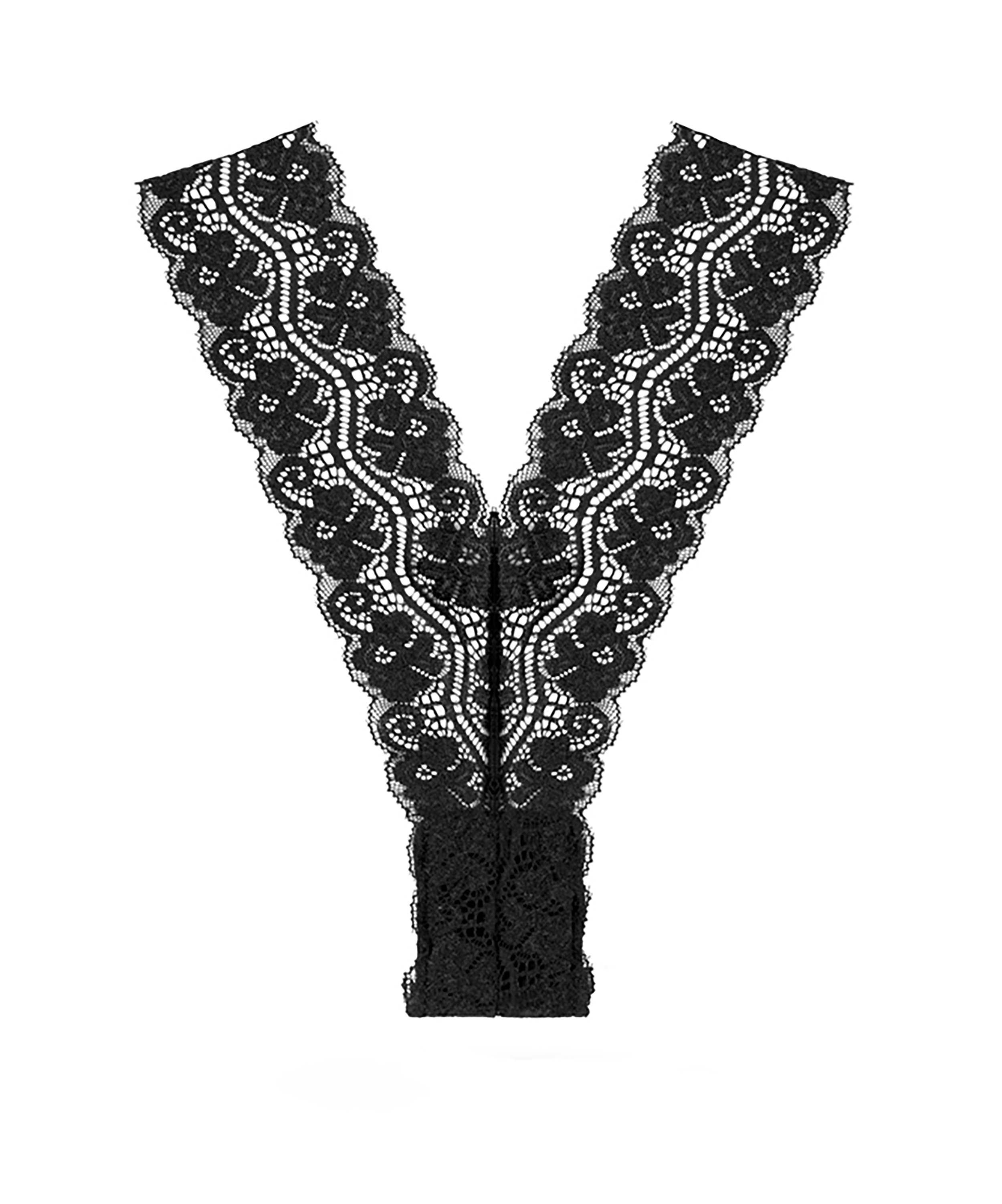 Ferngesteuerter Vibrator Spitzen-Tanga, Schwarz, main