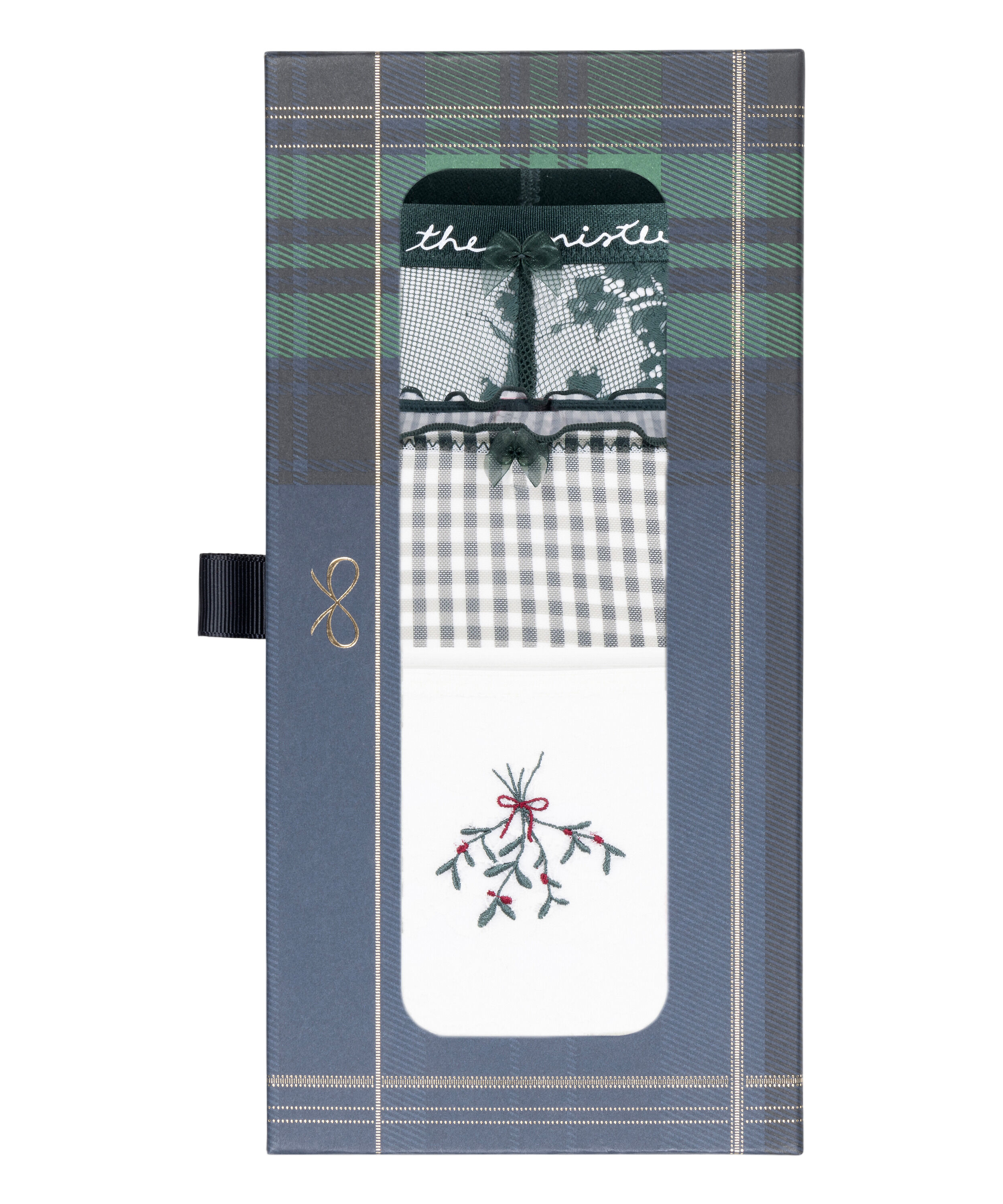 Weihnachtsstring-Geschenkset, Gr&uuml;n