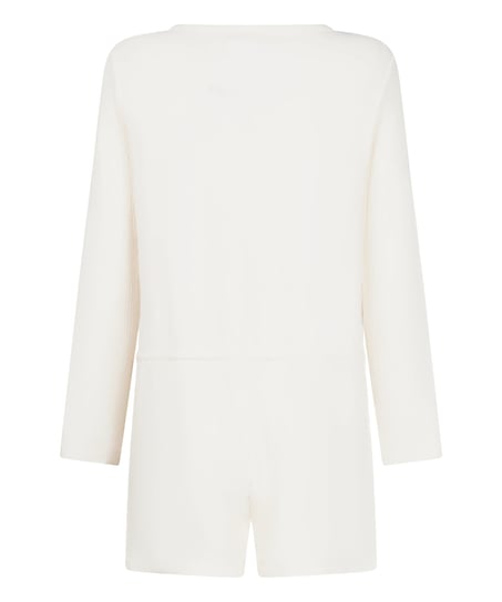 Short-Onesie Jersey Rib, Weiß