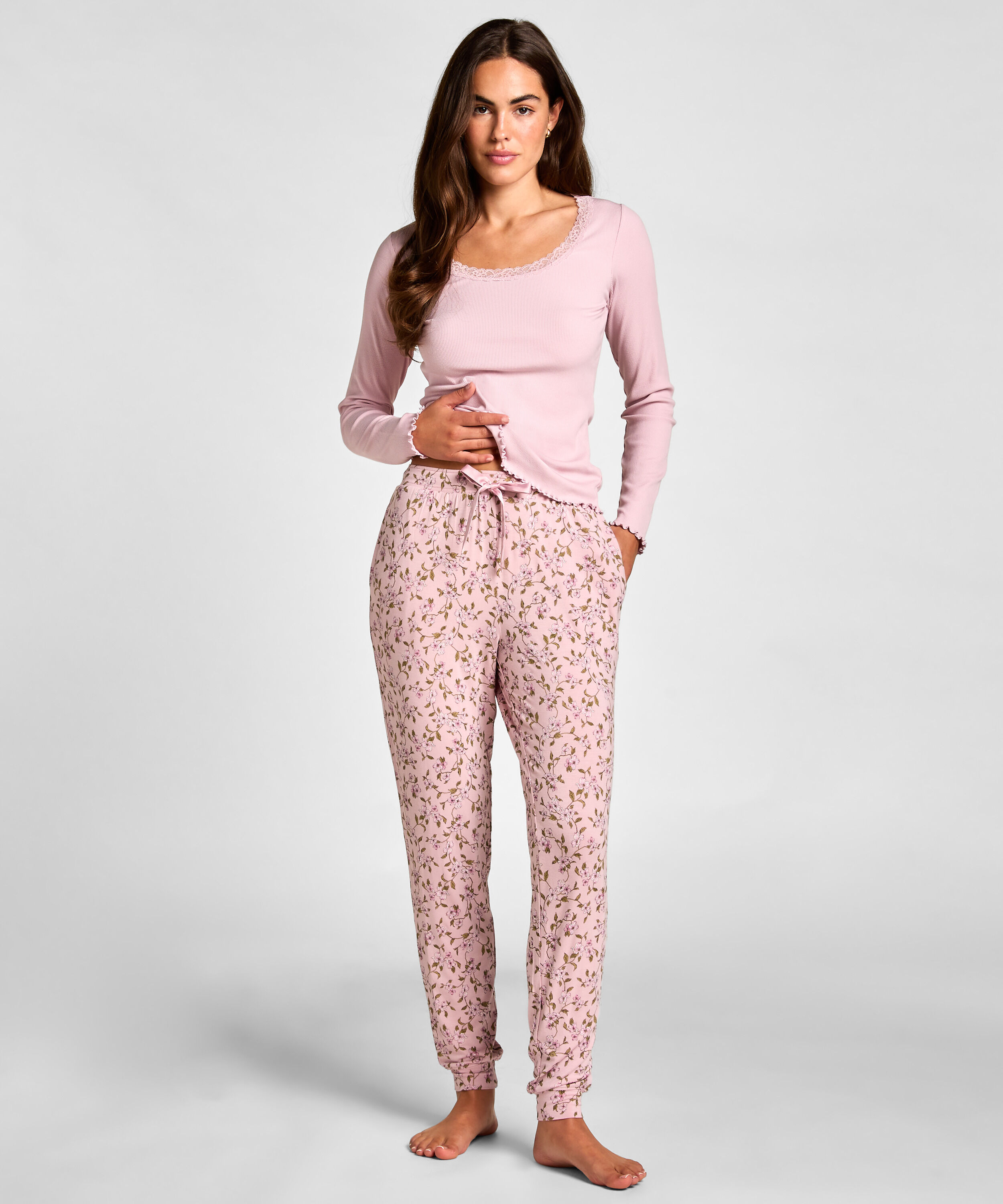 Pyjamahose Jersey, Rose