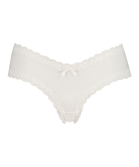 Slip brésilien V-shape mesh, Blanc