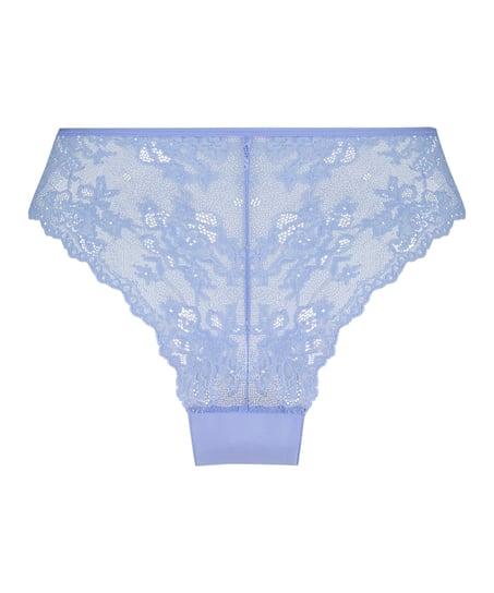 Slip brésilien Invisible Lace Back, Bleu