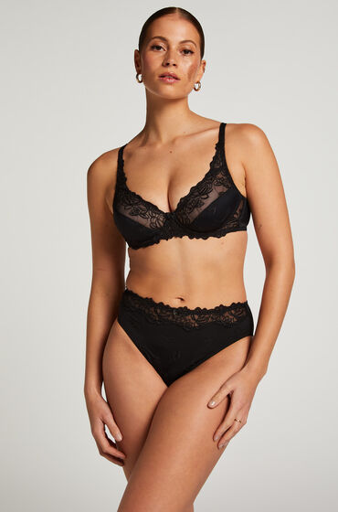 Hunkemöller Hochgeschnittener Slip Diva Schwarz