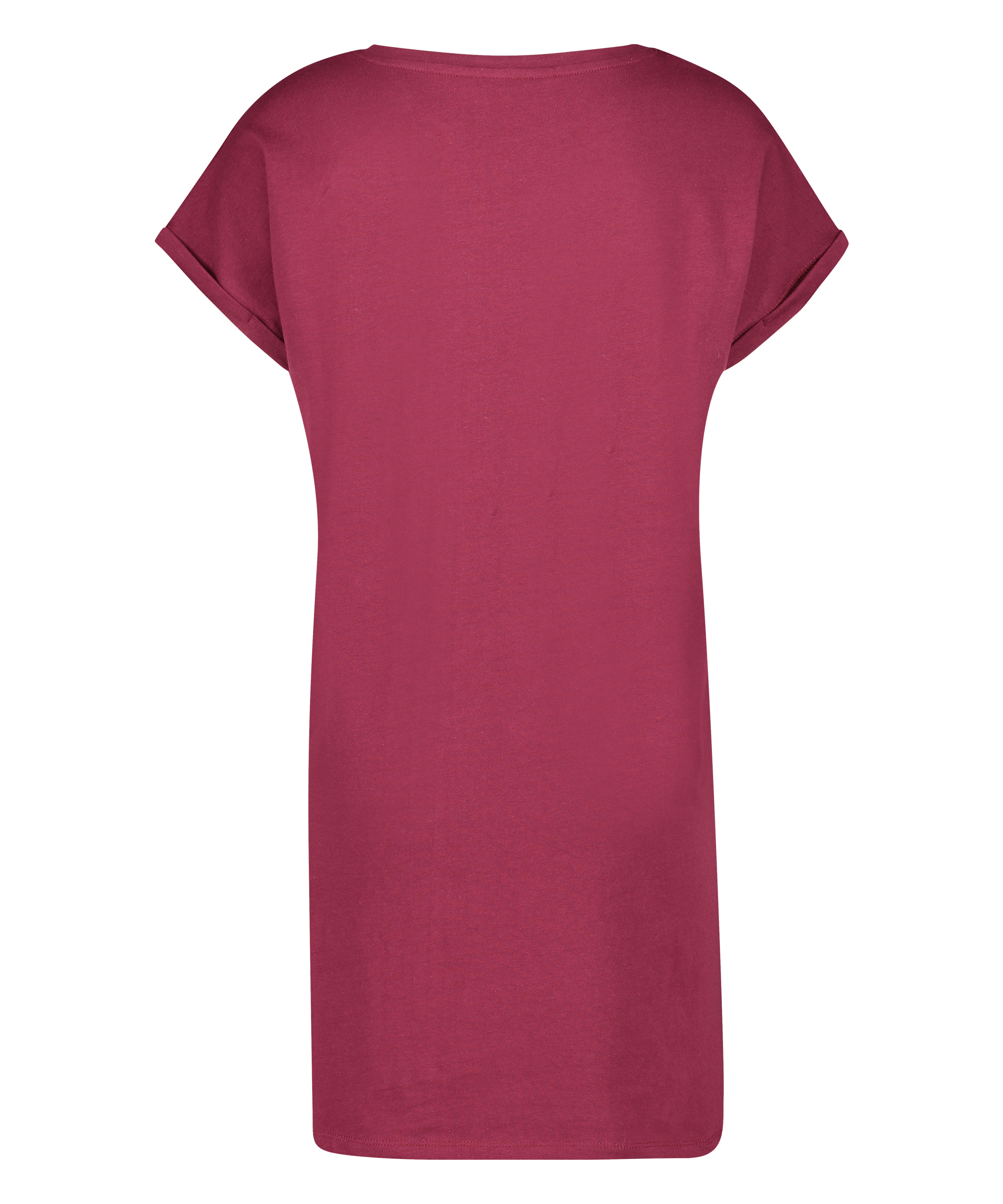 Nachthemd Rundhals, Rot, main