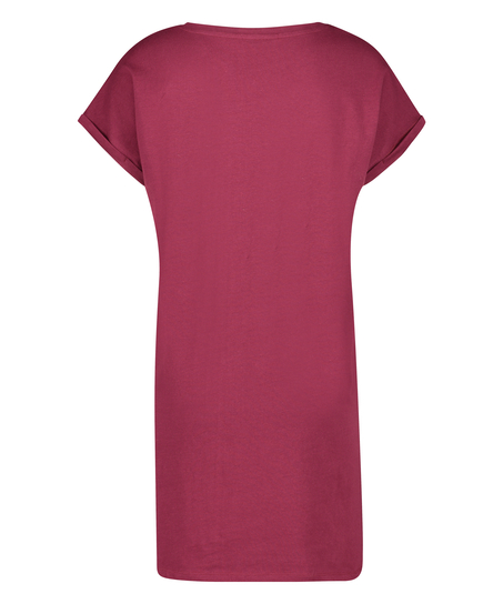 Nachthemd Rundhals, Rot