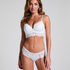 Soutien-gorge préformé sans armatures longline Shiloh, Blanc