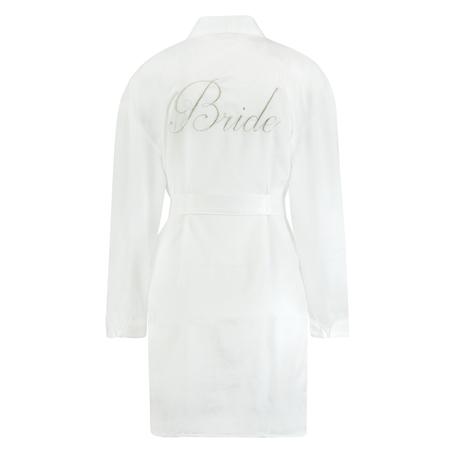 Kimono Satin Bridal, Blanc