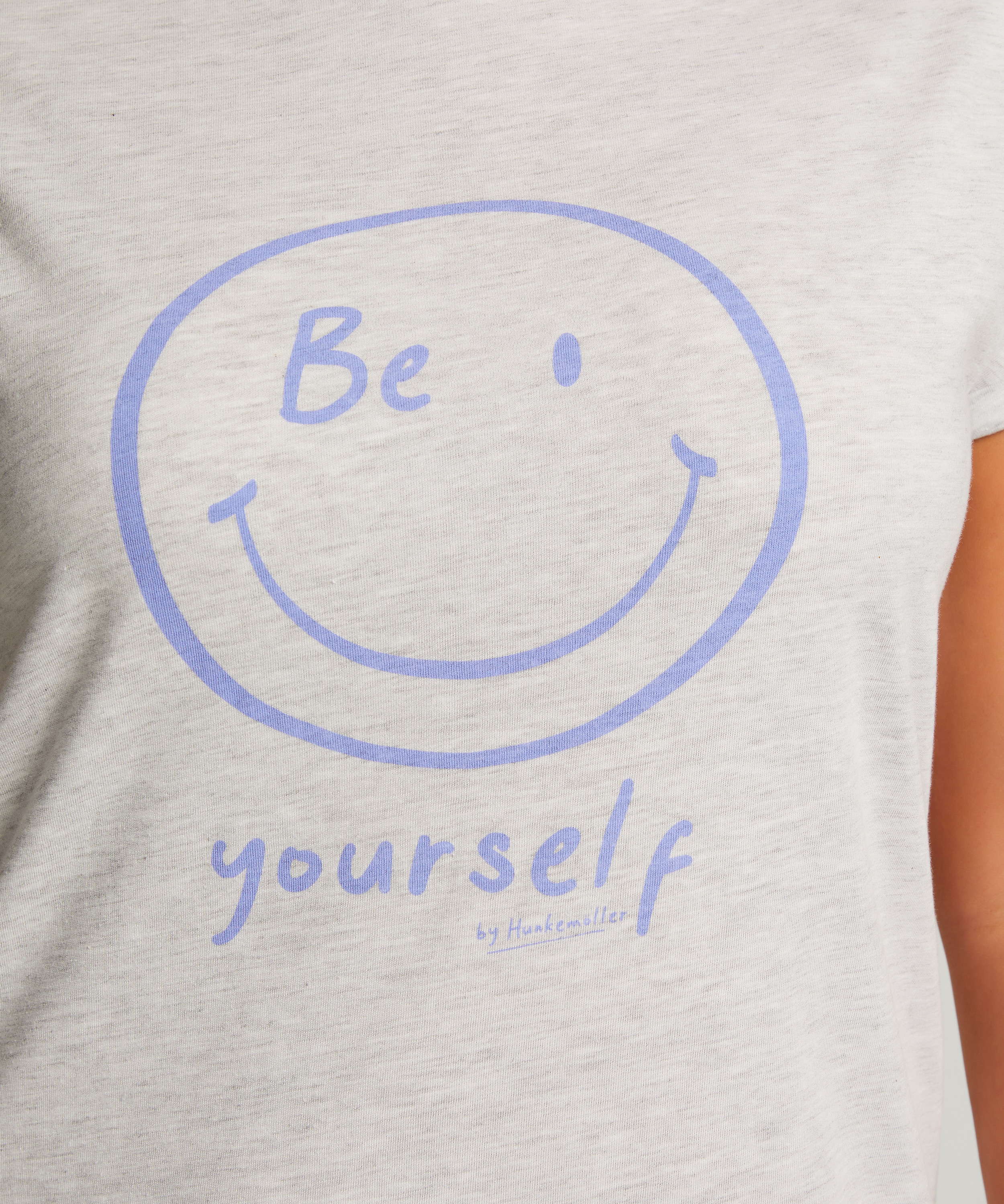 Nachthemd Rundhalsausschnitt, Grau, main