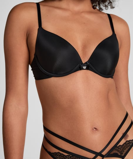 Soutien-gorge &agrave; armatures pr&eacute;form&eacute; Plunge, Noir