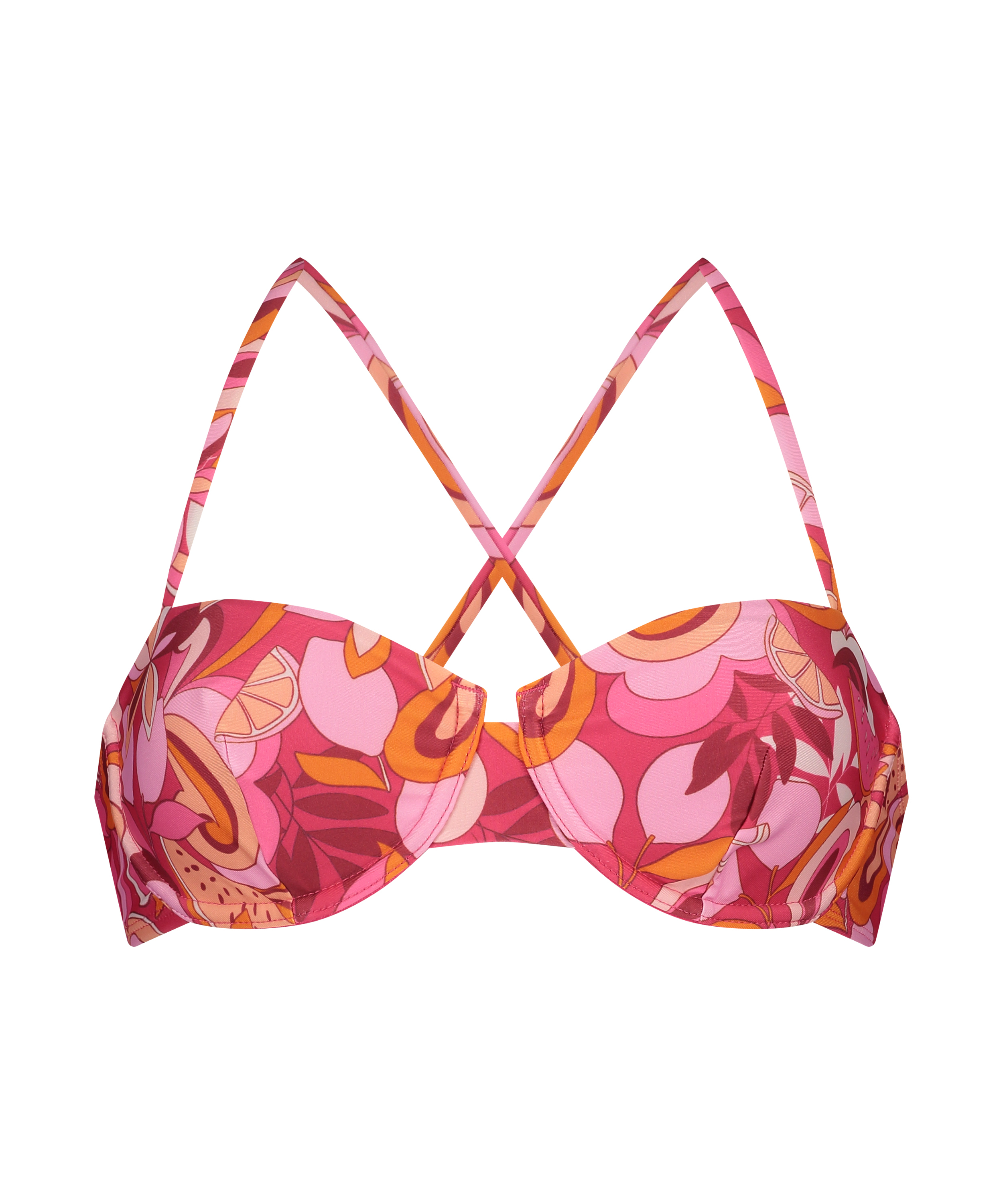 Unwattiertes Bügel-Bikini-Top Miami, Rose, main