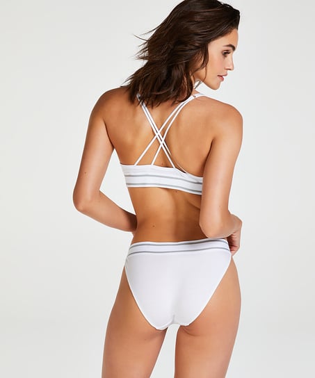 Brassi&egrave;re triangulaire moul&eacute;e Coton Casey, Blanc