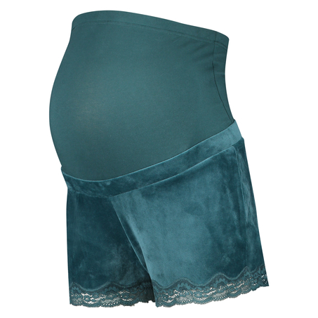 Schwangerschafts-Shorts Velours, Blau