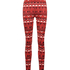 Velours-Leggings, Rot