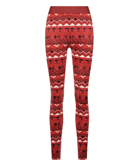 Velours-Leggings, Rot