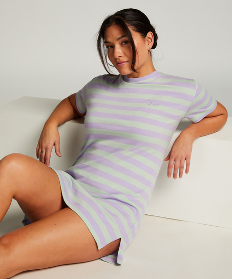 Chemise de nuit col rond, Vert