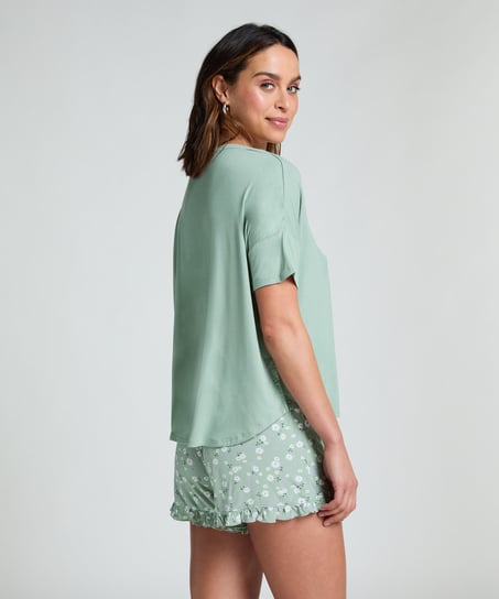 Ensemble de pyjama court, Vert