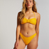 Haut de bikini bandeau Crinkle, Jaune