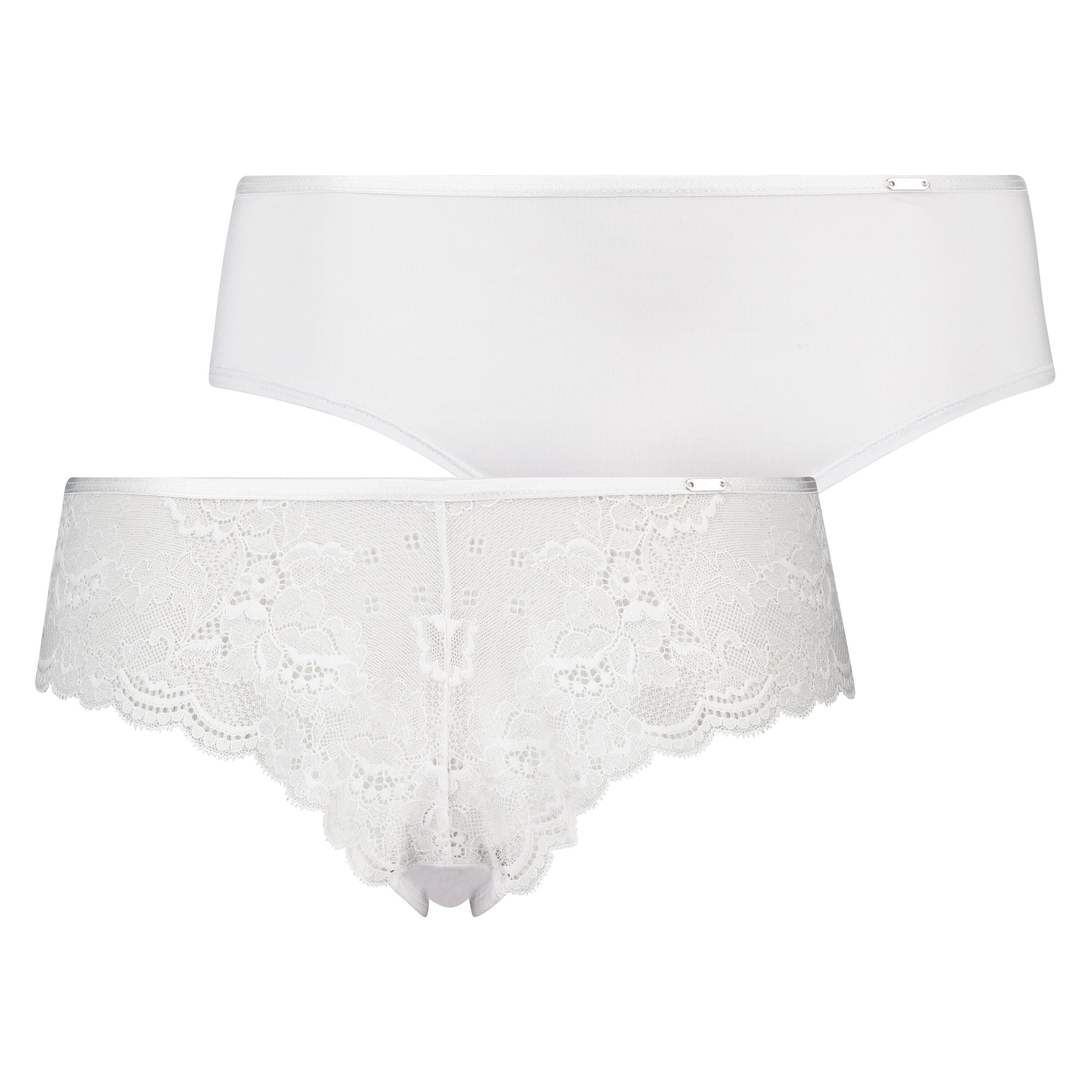 Lot de 2 slips br&eacute;siliens Angie, Blanc