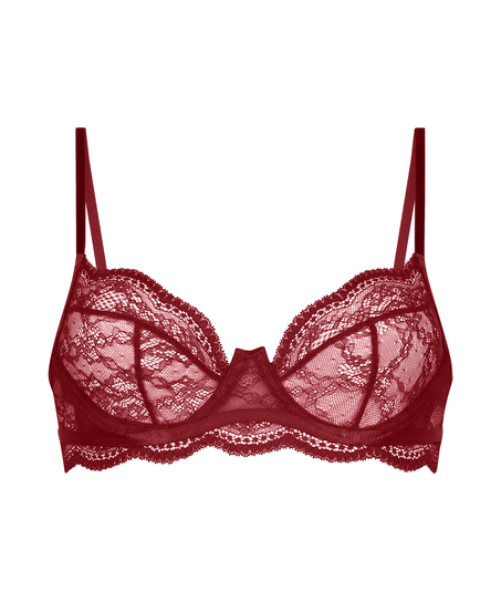 Soutien-gorge non-rembourr&eacute; &agrave; armatures Isabelle, Rouge