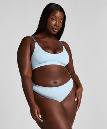 Hoch ausgeschnittener String Dianne, Blau