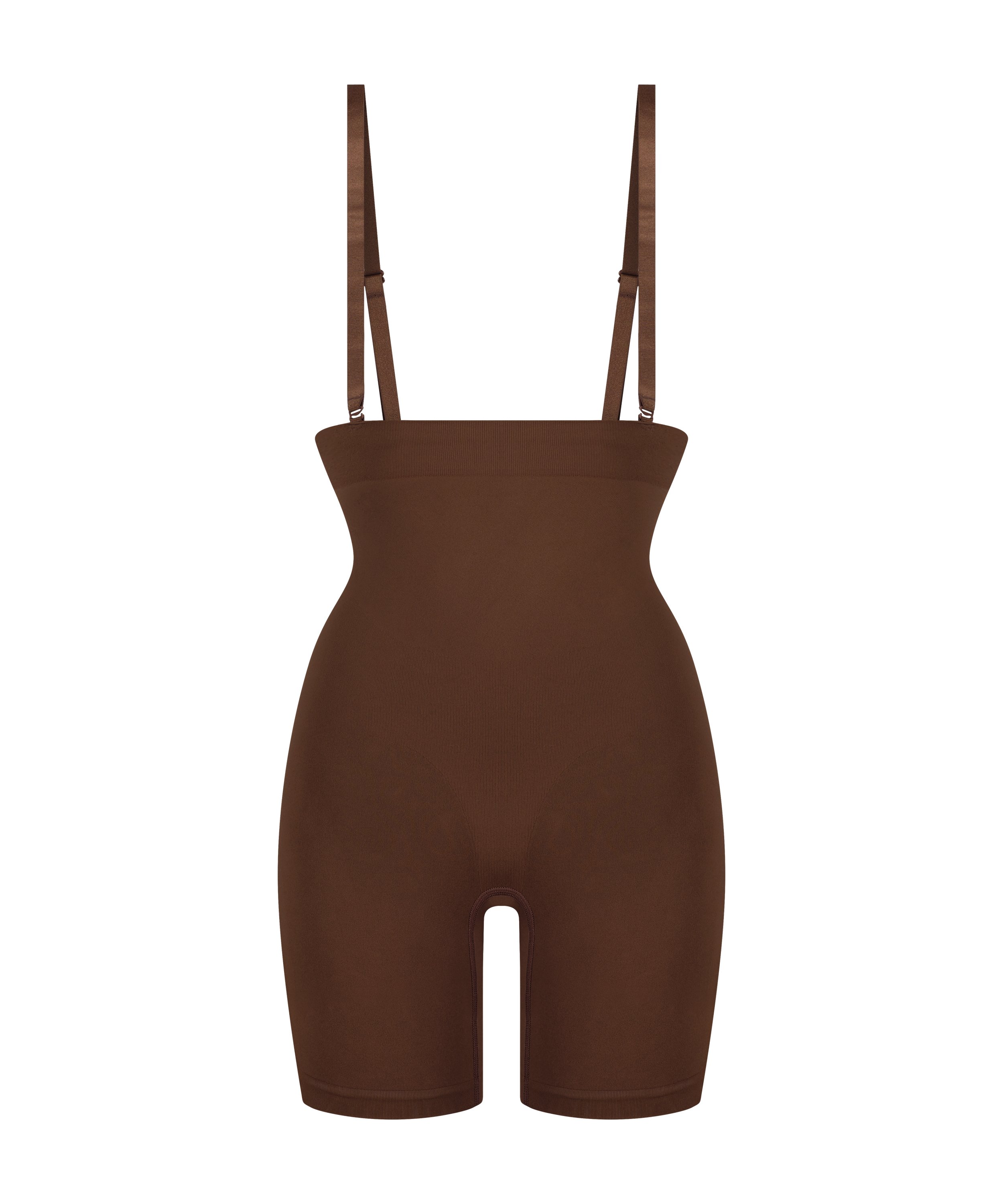 Gaine sans coutures pour les cuisses, Marron, main