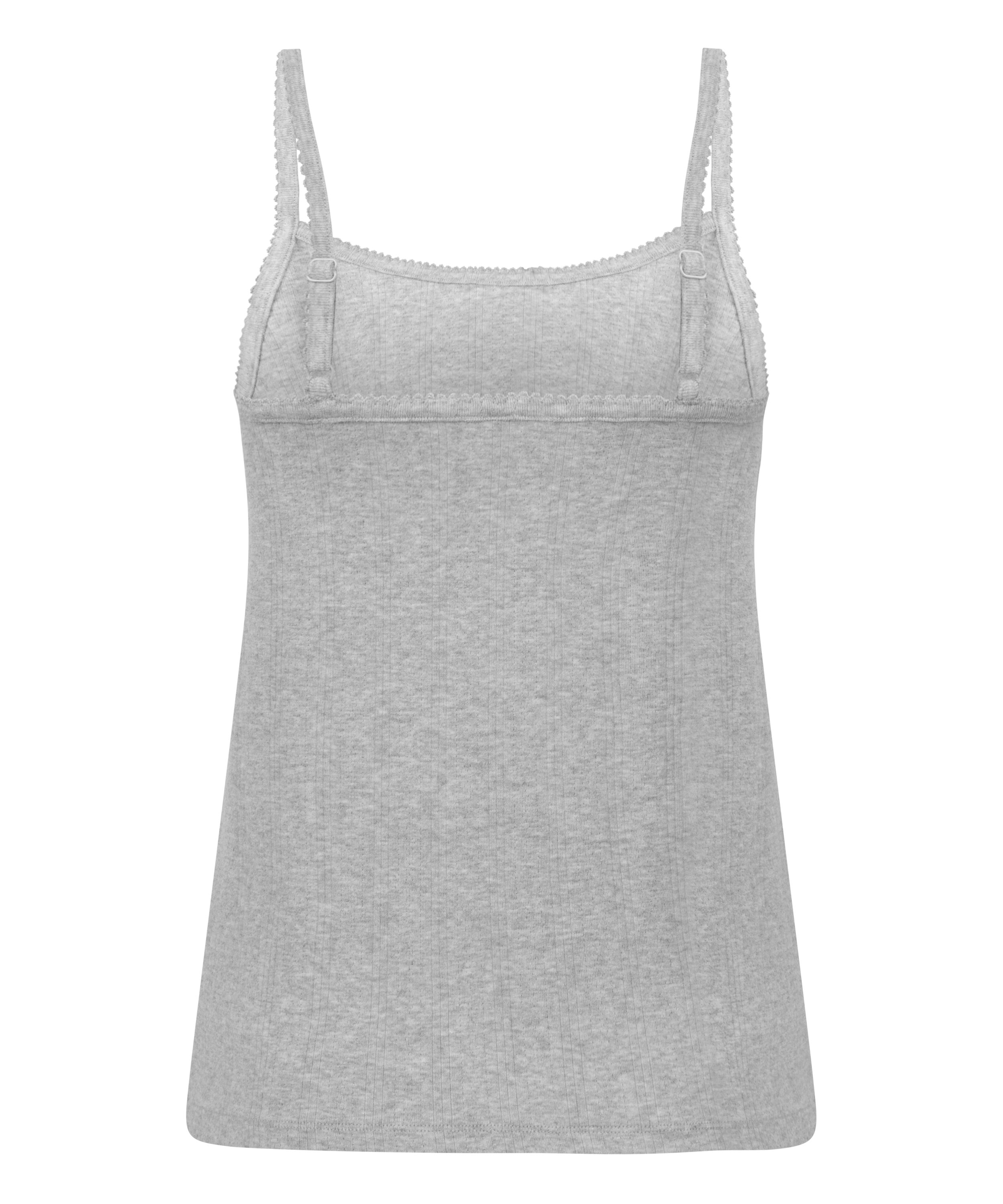 Pointelle-Camisole, Grau, main