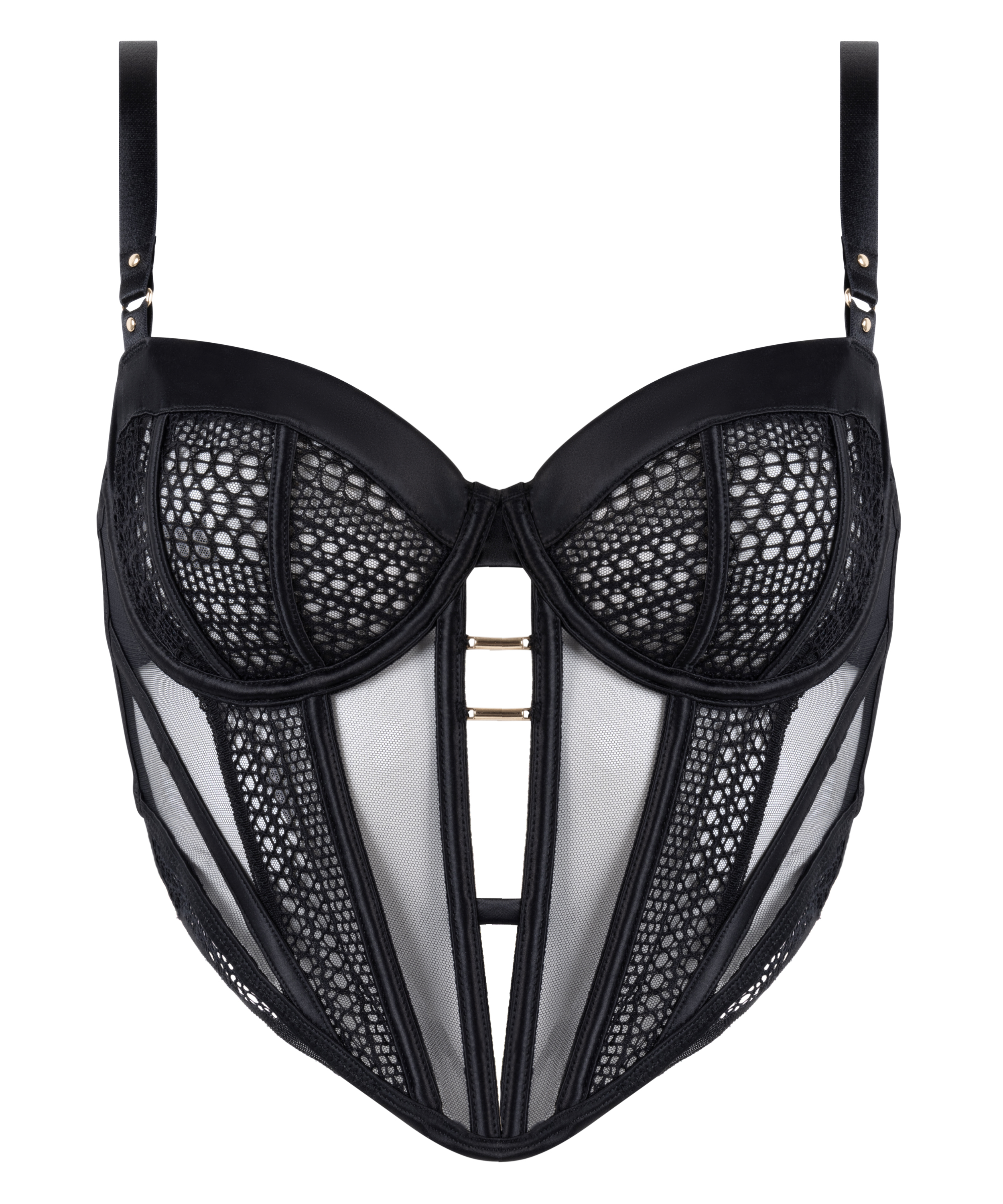 Soutien-gorge longline &agrave; armatures non rembourr&eacute; Missy, Noir, main