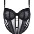 Soutien-gorge longline &agrave; armatures non rembourr&eacute; Missy, Noir