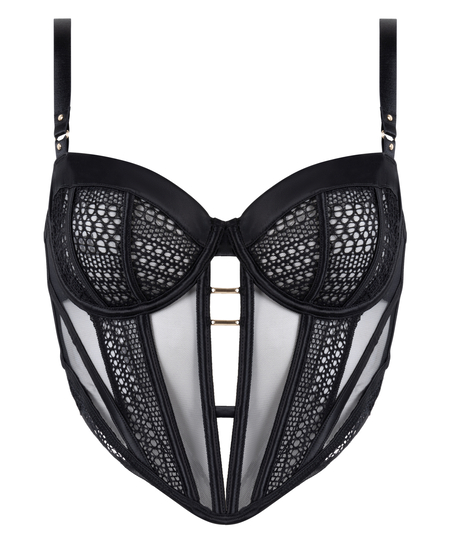 Soutien-gorge longline &agrave; armatures non rembourr&eacute; Missy, Noir