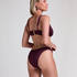 Bas de bikini &agrave; jambe haute en n&eacute;opr&egrave;ne, Violet