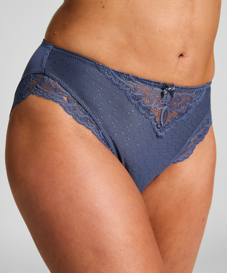Slip taille haute Sophie, Bleu