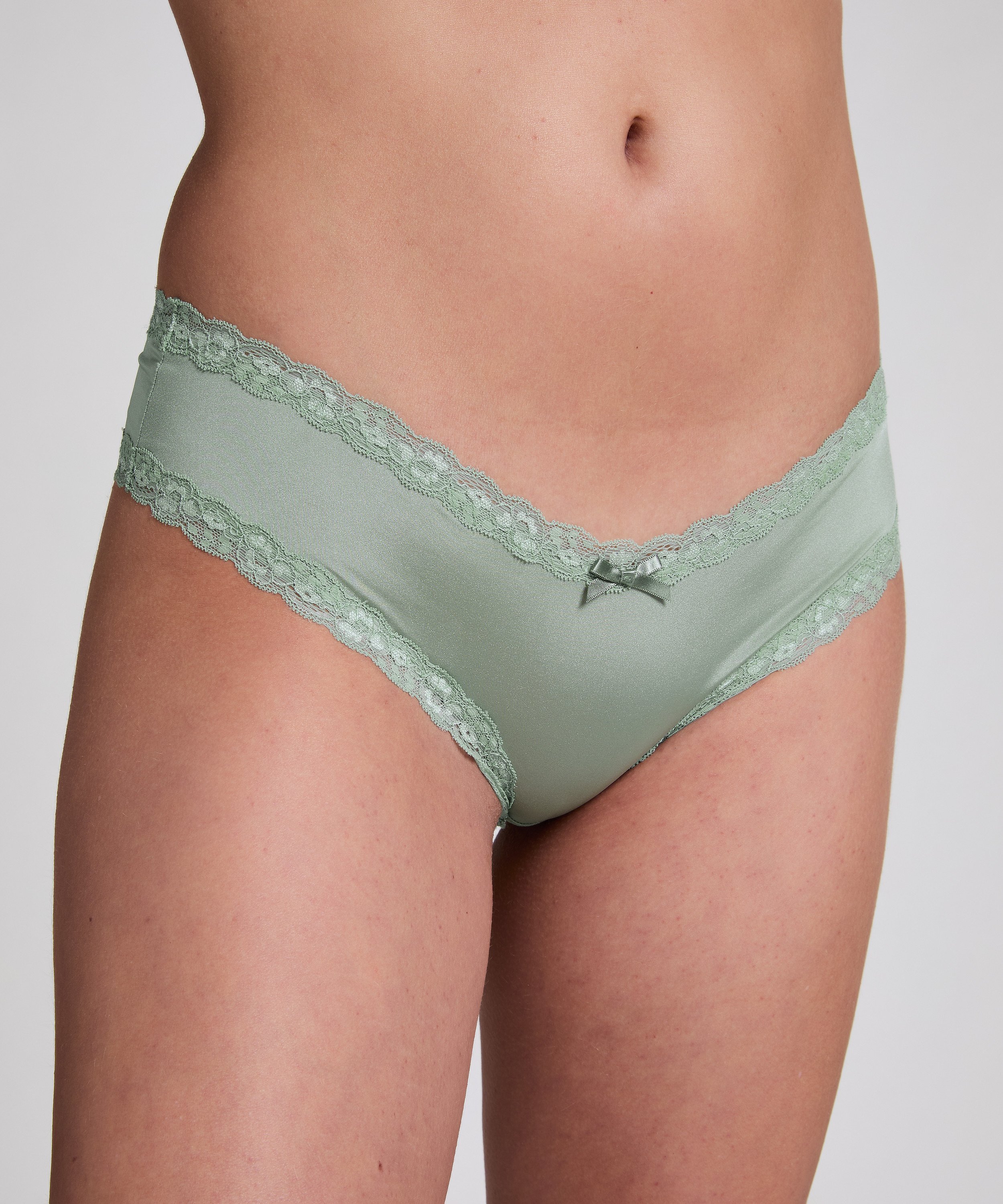 Slip brésilien V-shape mesh, Vert, main