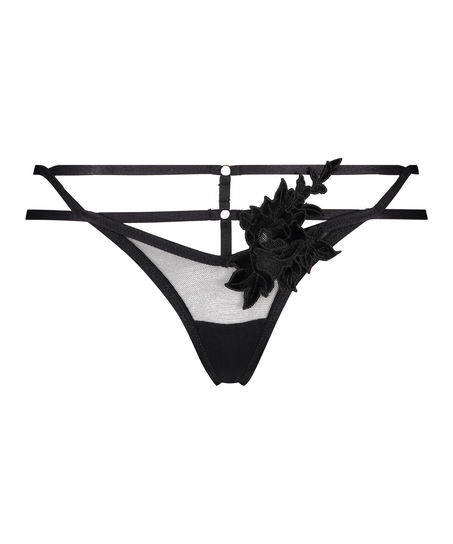 Tanga String Effie, Schwarz