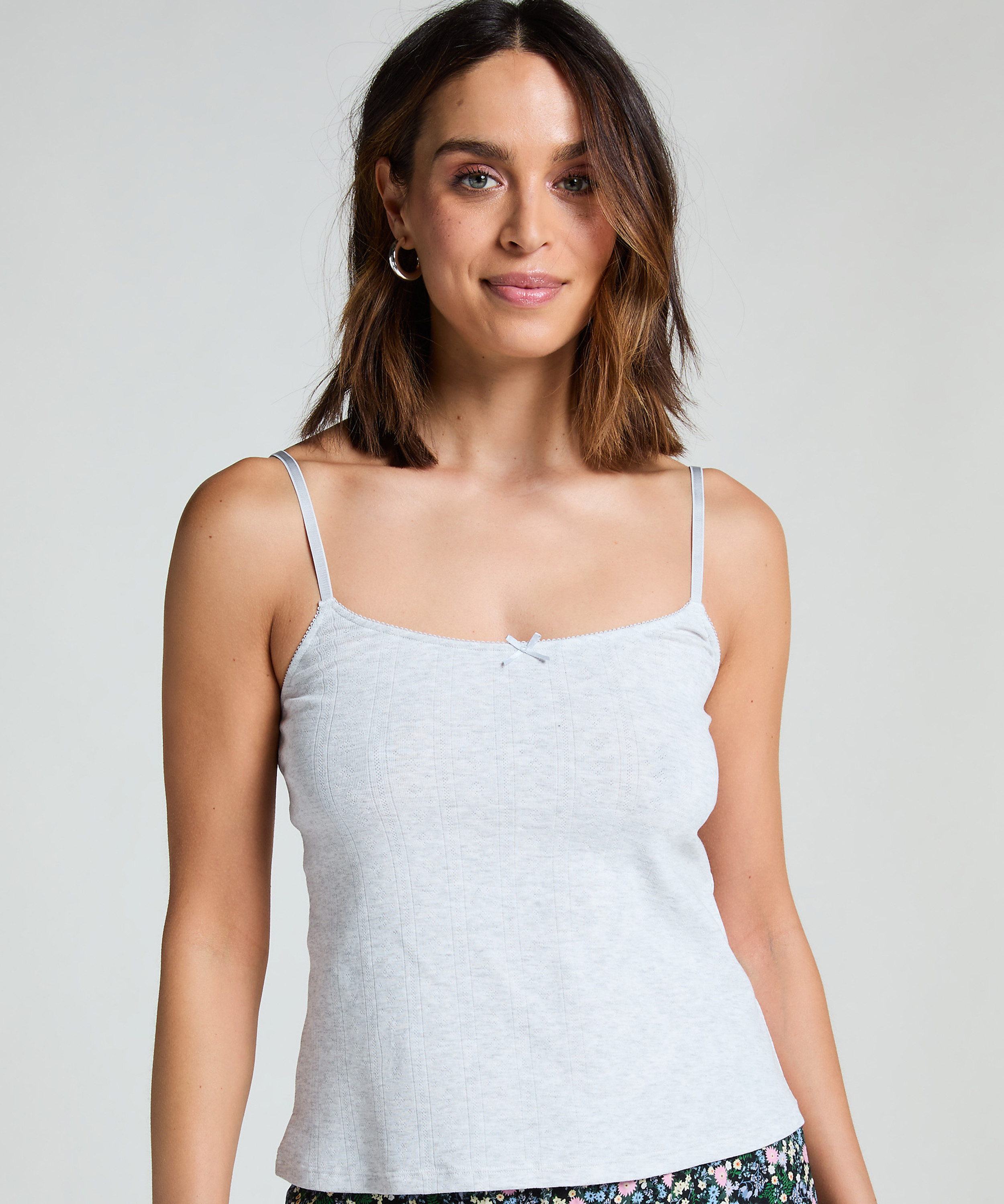 Pointelle Pyjamatop, Grau, main