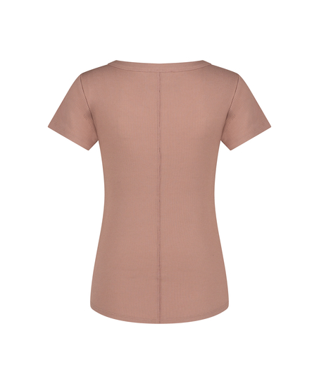 Haut de pyjama Henley, Marron