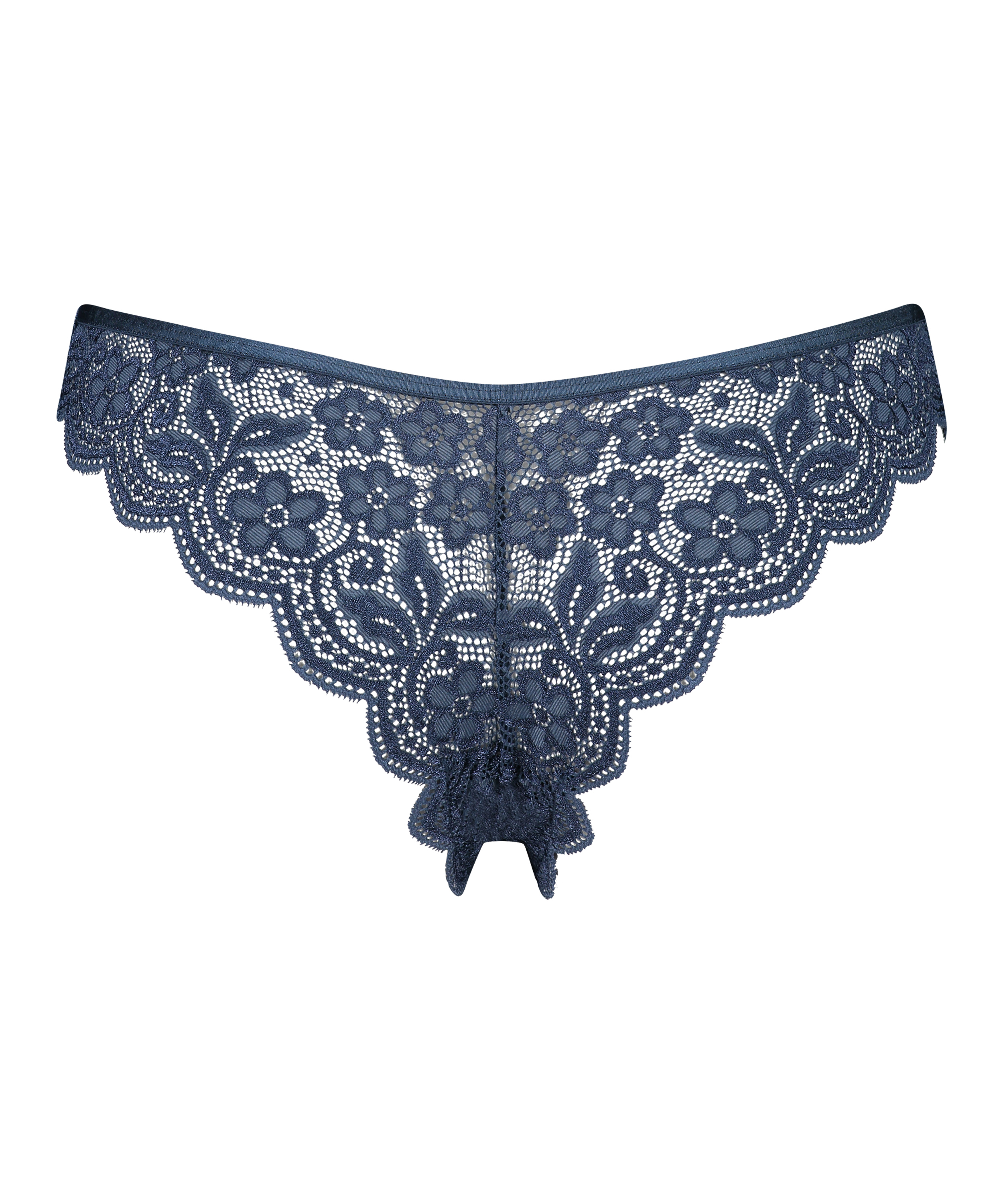 High Leg Brazilian Lace, Blau, main