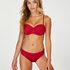 Haut de maillot de bain push-up rembourré à armatures Lola, Rouge