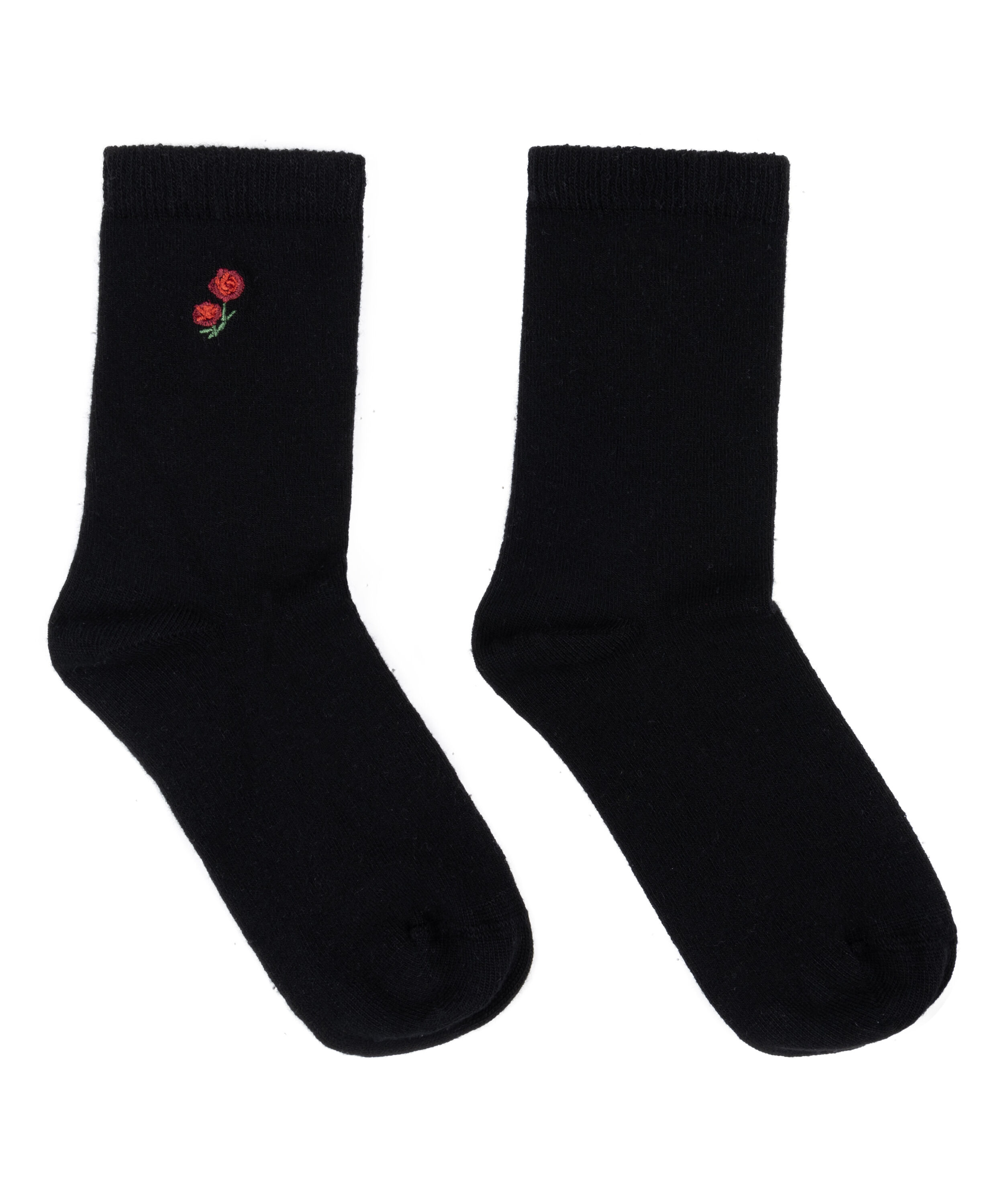 Crew-Socken aus Modal, Schwarz