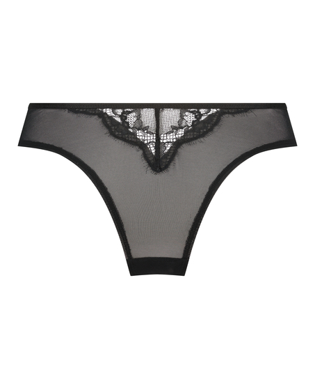 Brazilian mit hohem Beinausschnitt Elissa, Schwarz